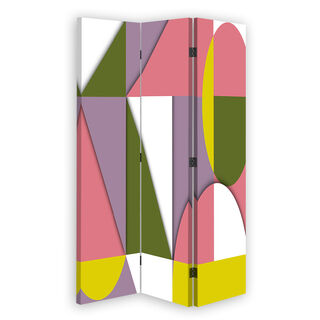 Raumteiler Beidseitig drehbar, Geometrische Formen Abstraktion - (110x170)