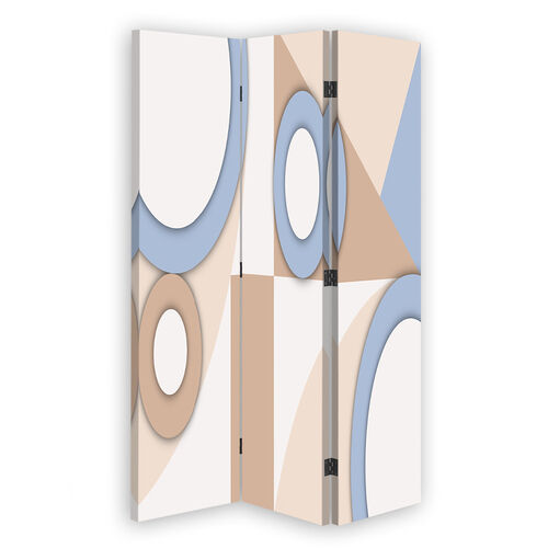 Raumteiler Beidseitig drehbar, Geometrische Formen Abstraktion - (110x170)