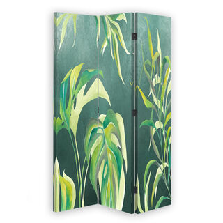 Raumteiler Beidseitig drehbar, Monstera-Blätter - (110x170)