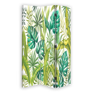 Raumteiler Beidseitig drehbar, Monstera Blätter - (110x170)