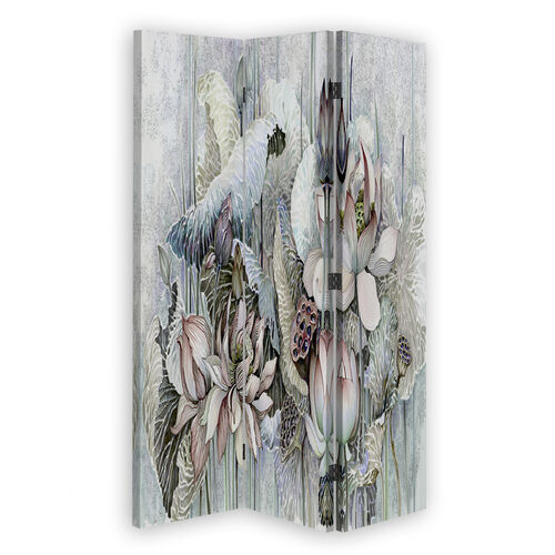 Raumteiler Beidseitig drehbar, Heilige Lotusblumen - (110x170)