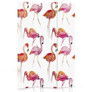 Raumteiler Beidseitig drehbar, Flamingos - (110x170)