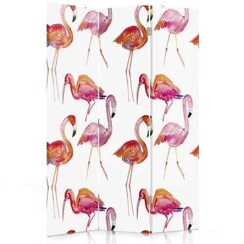 Raumteiler Beidseitig drehbar, Flamingos - (110x170)