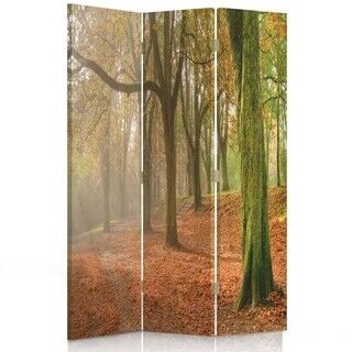 Raumteiler Beidseitig drehbar, Herbst im Wald - (110x170)