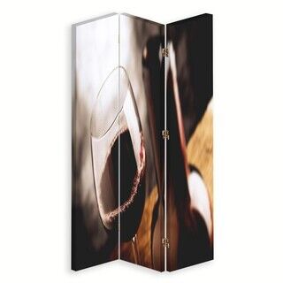 Raumteiler Beidseitig drehbar, Glas trockener Wein - (110x170)