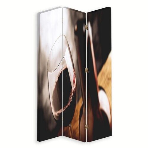 Raumteiler Beidseitig drehbar, Glas trockener Wein - (110x170)