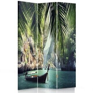 Raumteiler Beidseitig drehbar, Tropisches Boot - (110x170)