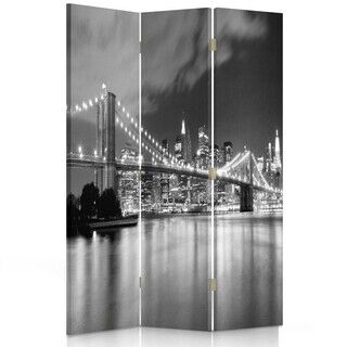 Raumteiler Beidseitig drehbar, Panorama der Brooklyn Bridge - (110x170)