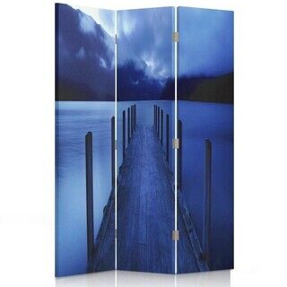 Raumteiler Beidseitig drehbar, Blaue Brücke - (110x170)