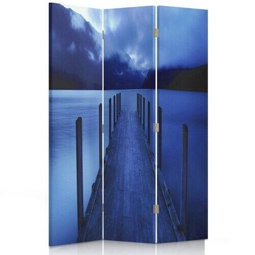 Raumteiler Beidseitig drehbar, Blaue Brücke - (110x170)
