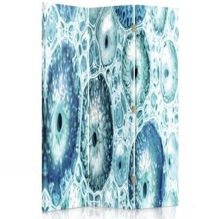 Raumteiler Beidseitig drehbar, Blaues Design - (110x170)