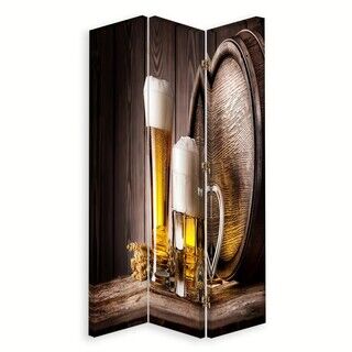 Raumteiler Beidseitig drehbar, Bier - (110x170)