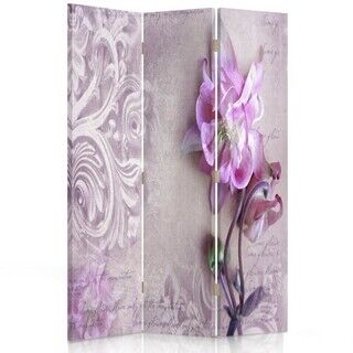 Raumteiler Beidseitig drehbar, Dekoration mit Orchidee - (110x170)