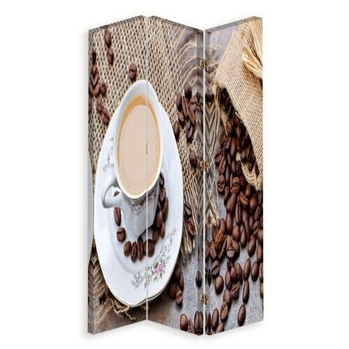 Raumteiler Beidseitig drehbar, Verstreute Kaffeebohnen - (110x170)