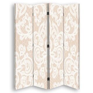 Raumteiler Beidseitig, Beige Ornament - (145x170)