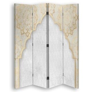 Raumteiler Beidseitig, Orientalisches Muster in Gold - (145x170)