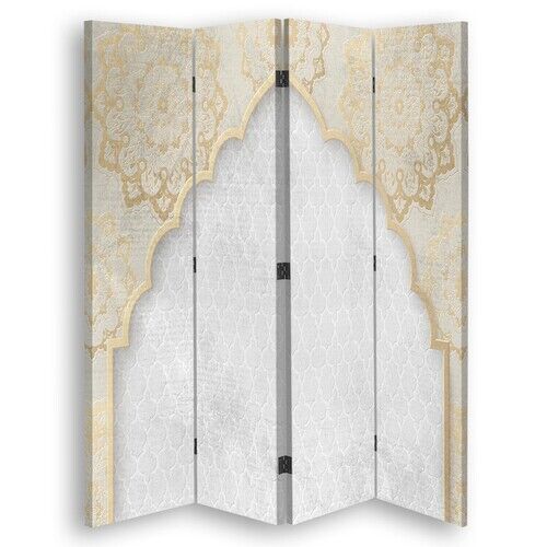 Raumteiler Beidseitig, Orientalisches Muster in Gold - (145x170)