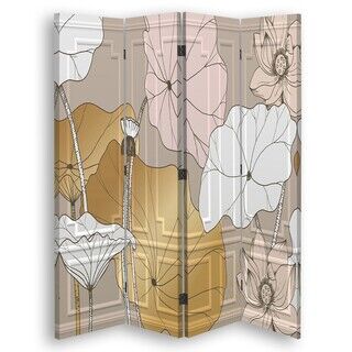 Raumteiler Beidseitig, Vintage Blumen - (145x170)