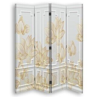 Raumteiler Beidseitig, Blumendesign - (145x170)