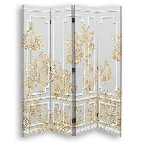 Raumteiler Beidseitig, Blumendesign - (145x170)