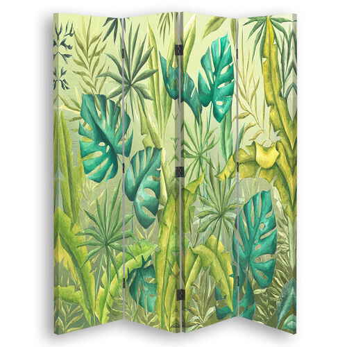 Raumteiler Beidseitig, Monstera-Blätter - (145x170)