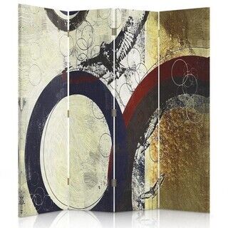 Raumteiler Beidseitig, Abstrakt mit Graphit - (145x170)