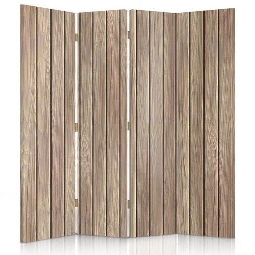 Raumteiler Beidseitig, Hellfarbene Planken - (145x170)