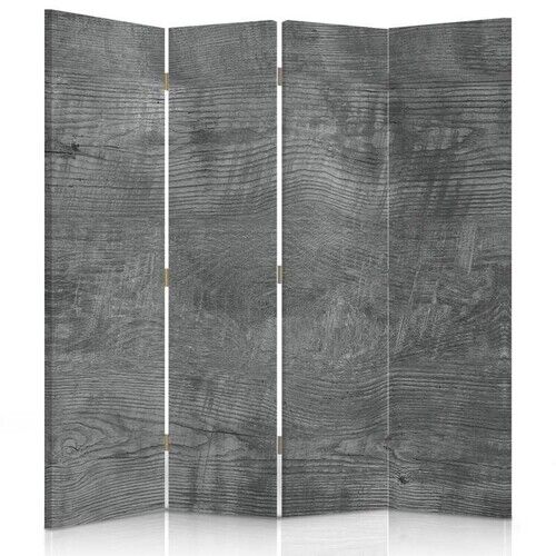 Raumteiler Beidseitig, Graues Holz - (145x170)