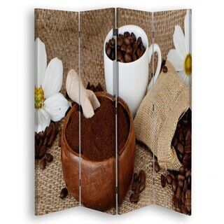 Raumteiler Beidseitig, Gemahlener Kaffee - (145x170)