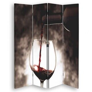 Raumteiler Beidseitig, Zeit für ein Glas Wein - (145x170)