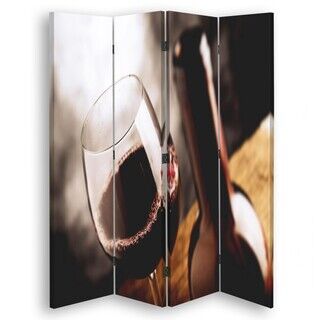 Raumteiler Beidseitig, Glas trockener Wein - (145x170)