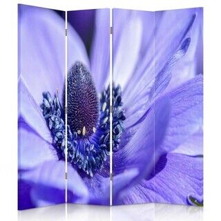 Raumteiler Beidseitig, Herz einer lila Blume - (145x170)