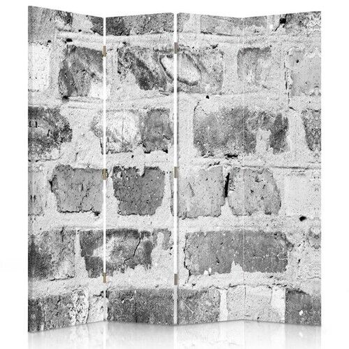 Raumteiler Beidseitig, Ziegelwand in Grau - (145x170)
