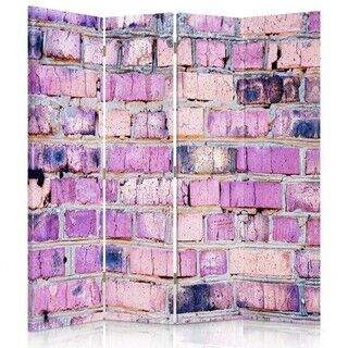 Raumteiler Beidseitig, Ziegelwand in Rosa - (145x170)