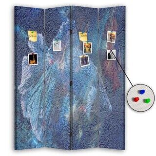 Raumteiler Beidseitig PIN IT, Geheimnis Blau - (145x170)
