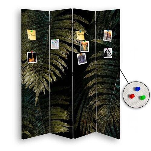 Raumteiler Beidseitig PIN IT, Dunkles Blatt - (145x170)