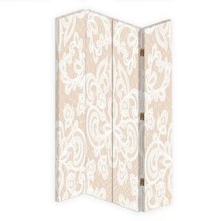 Raumteiler beidseitig drehbar, Beige Ornament - (145x170)