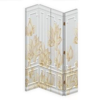 Raumteiler Beidseitig drehbar, Blumendesign - (145x170)