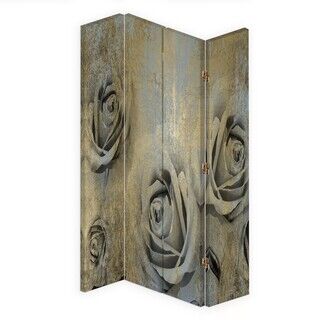 Raumteiler Beidseitig drehbar, Art Deco Rosen - (145x170)