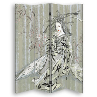 Raumteiler beidseitig drehbar, Traditionelle japanische Geisha - (145x170)