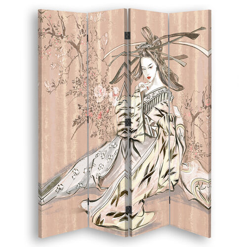 Raumteiler Beidseitig drehbar, Traditionelle japanische Geisha - (145x170)