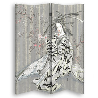 Raumteiler beidseitig drehbar, Traditionelle japanische Geisha - (145x170)