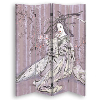 Raumteiler Beidseitig drehbar, Traditionelle japanische Geisha - (145x170)