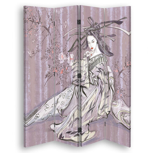 Raumteiler Beidseitig drehbar, Traditionelle japanische Geisha - (145x170)
