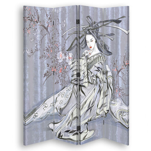 Raumteiler Beidseitig drehbar, Traditionelle japanische Geisha - (145x170)