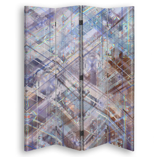 Raumteiler Beidseitig drehbar, Geometrische Formen Abstraktion - (145x170)