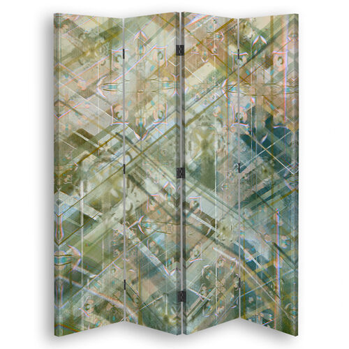 Raumteiler Beidseitig drehbar, Geometrische Formen Abstraktion - (145x170)
