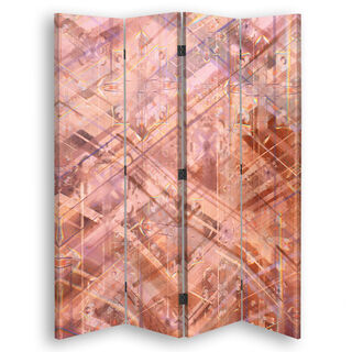 Raumteiler Beidseitig drehbar, Geometrische Formen Abstraktion - (145x170)