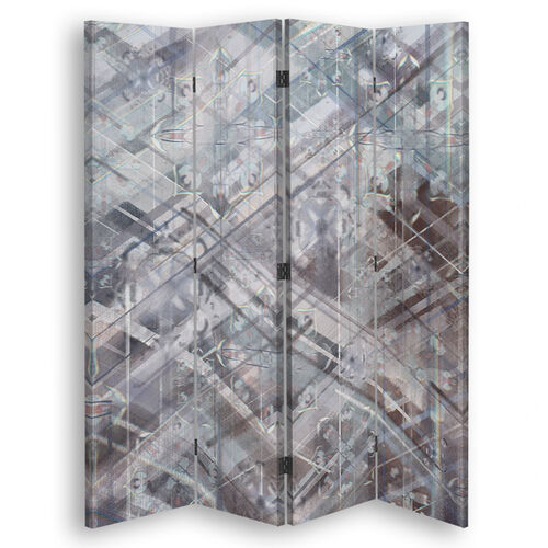 Raumteiler Beidseitig drehbar, Geometrische Formen Abstraktion - (145x170)