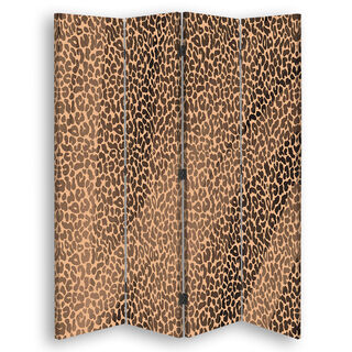 Raumteiler Beidseitig drehbar, Panther Leopardenfellmuster - (145x170)
